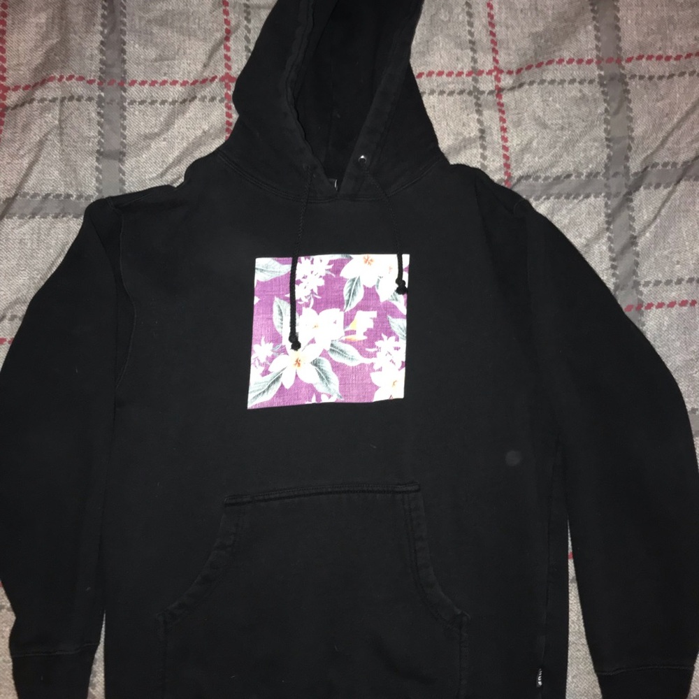 HUF floral logo hoodie